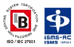 ISMS認証マーク（ISO/IEC 27001・ISMS-AC）